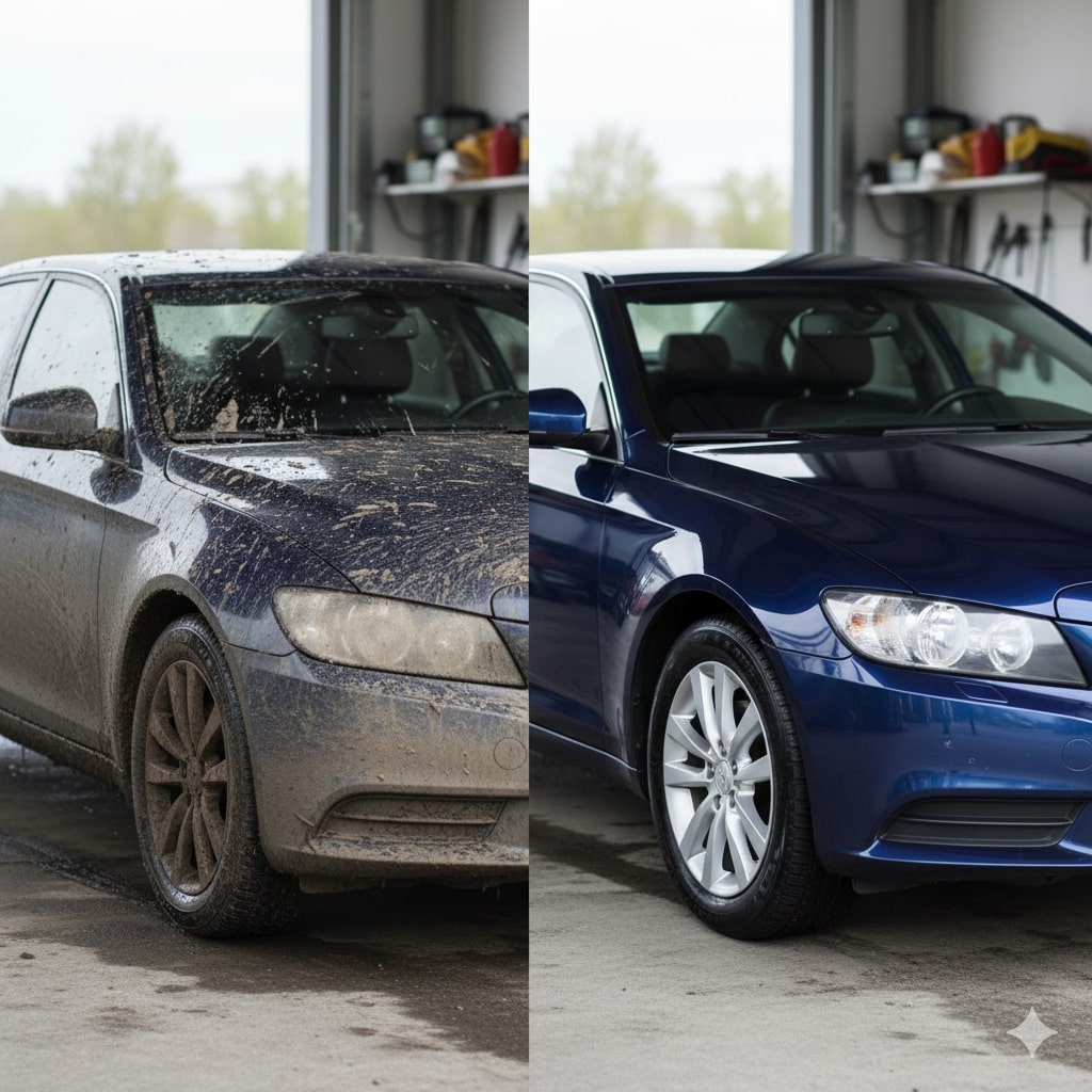 Vorher/Nachher – Außenreinigung