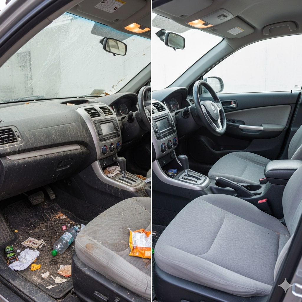 Vorher/Nachher – Innenreinigung